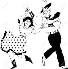 Black And White Dancer Silhouette Black And White Dance Cartoon Traditional Western Costumes Dancing Dancing Clipart Clipart Black And White Black And White Pictures