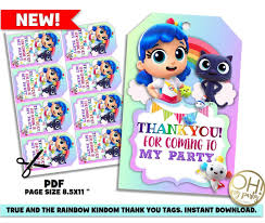 True And The Rainbow Kingdomtrue And The Rainbow Kingdom Etsy Third Birthday Girl Happy Birthday Lettering Rainbow