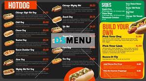Digitalsignage Menuboard Design For Restaurants Hot Dog Restaurants Restaurant Menu Design Menu Design