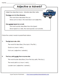 adjective worksheets