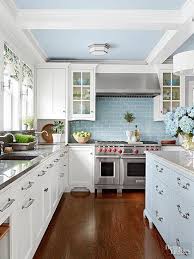Abundant Lower Drawers With Brushed Silver Handles More Than Compensate For The Lack Of Upper Ca Cottage Kitchen Cabinets Cottage Kitchens White Kitchen Design