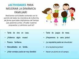 Actividades Para Mejorar La Dinamica Familiar Dinamica Familiar Actividades Propuestas