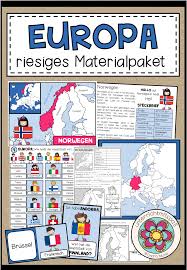 Europa Materialpaket Erdkunde Sachunterricht Grundschule Unterrichtsmaterialien In 2020 Erdkunde Unterrichtsmaterial Bildkarten