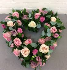 Check spelling or type a new query. Pink Rose Funeral Heart Blossom Florist Heart Wreaths Essex