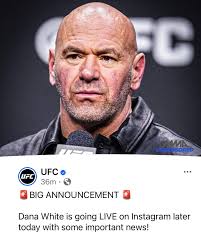 🚨 Dana White is going live today