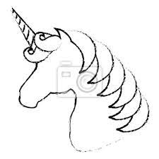 75 9 bleistift büro design. Einhorn Tier Horn Symbol Vektor Illustration Design Zeichnen Leinwandbilder Bilder Schone Einhorn Gehornte Myloview De