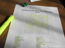 Please read my full disclosure policy for details. Printable The Phantom Of The Opera Word Find Puzzle Places Book Buffoonery