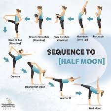 Exhale as you bring your right hand to the floor, lift your left leg up. Halonayoga Ardha Chandrasana Get Grounded And Practice Balance In Half Moon Pose Keep Your Gaze Gen Hatha Yoga Poses Hatha Yoga Sequence Yoga Asanas