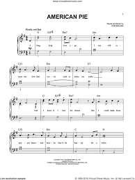 Mclean American Pie Easy Sheet Music For Piano Solo Pdf Easy Sheet Music Piano Sheet Music Easy Piano Sheet Music