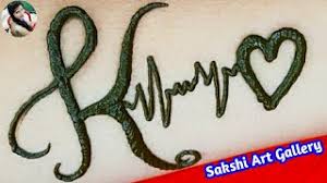 The letter k serif with arm and leg which forms an organic symbol of love. Free Mehndi Designs K Letter Watch Online Khatrimaza