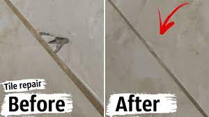 Here we illustrate four levels of damage and steps to repair of cracked or damaged ceramic tiles on floors or walls. Tile Repair Restoration Of Cracks On A Ceramic Tile Youtube