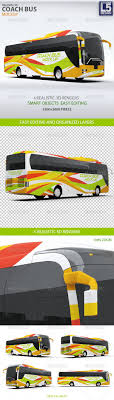 Coach Bus Mockup Bus Wrap Bus Vehicle Signage