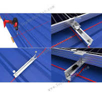 solar metal roof racking U rail wholesale
