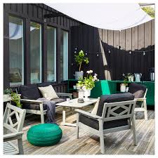 Tables (of any size) become the centre of attention. Bondholmen Grey Stained Coffee Table Outdoor 111x60 Cm Ikea