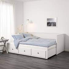 hemnes هيكل سرير نهاري مع 3 أدراج أبيض 80x200 سم ikea