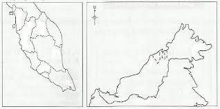 Malaysia maps printable maps of malaysia for download. Peta Malaysia Kosong Berwarna