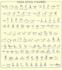 yoga stick figure learning charts