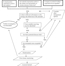 flow chart for evaluating the use of translocation to