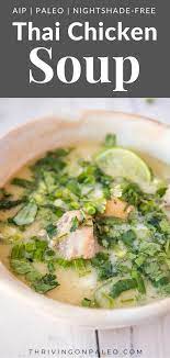 Aip Thai Chicken Soup Cook Now Or Freeze For Later Thriving On Paleo Recipe In 2021 Healthy Soup Recipes Aip Paleo Recipes Healthy Chicken Recipes