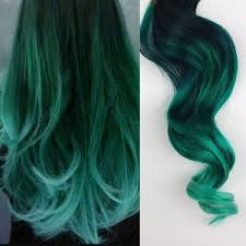 Green Hair Ombre Dip Dyed Hair Clip In Hair Extensions Mermaid 140 Liked On Polyvore Featuring Hair Dip Dye Hair Green Hair Ombre Green Hair Colors