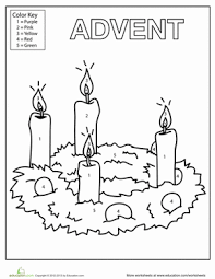 Advent Candles Coloring Page Worksheet Education Com Advent Coloring Advent Crafts Advent Wreath