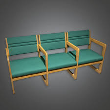 3d Model Hpl Waiting Room Hospital Chairs Pbr Game Ready