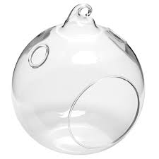 Before electricity, candles were a cheap and accessible form of these 24 delicate glass candle orbs have glass bottoms so they can hold both led and flame tea lights. Hanging Glass Vase Globe Tealight Candle Holder 10cm Cv Linens