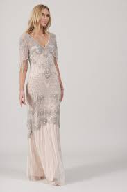 Frock Frill Embellished Maxi Dress Vintage Styled Dress With Tassles Sleeves