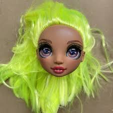 Cabezas de muñeca arcoíris originales, accesorios de zapatos, muñeca de  niña, tacones altos, manos de repuesto, ojos brillantes con pestañas,  piezas de juguete DIY