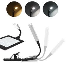 Usb Rechargeable Clip On Book Light Led Flexible Reading Lamp For Reader Kindle