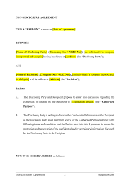 Allows the employee to work for a competitor. Non Disclosure Agreement Nda Template Burgielaw