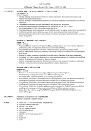 senior .net resume samples velvet jobs
