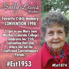 They may have initiated 61 years apart, but they share the same love for  Gamma Phi Beta. #Est1874 Melissa Kelly (Bradley): #Est2014 Sally Lewis  (Bradley): #Est1953 Gamma Phi Beta Bradley University Gamma