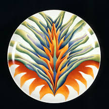 In both the art world and congress, the plates were described in terms of female sexuality, as if there was something inherently evil about images that alluded to women's sexual power. The Dinner Party St Bridget Plate Judy Chicago Feminist Art Judy