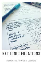 Engage Your Students By Using This Visual Net Ionic Equations Worksheet This Could Also Be A Net Ioni Chemistry Lessons Teaching Chemistry Chemistry Classroom