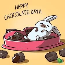 Roses Are Red Chocolate Is Sweet I Ate Too Much It S Time To Sleep Happy Chocolate Day Chocolat Cute Drawings Cute Animal Drawings Cute Cartoon Animals