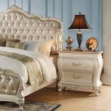 Rose Gold Pearl White Queen Bedroom Set 4pcs Chantelle 23540q Acme Classic Chantelle 23540q Set 4 Buy Online White Furniture Living Room Furniture Bedroom Sets Queen