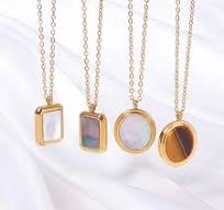 Simplicity Elegance Gold Plated Stainless Steel Necklace ...