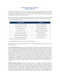 GRUPO AVAL ACCIONES Y VALORES S.A. BOARD OF DIRECTORS