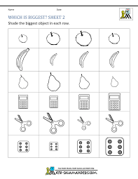 Free printable worksheets or toddlers age kids ind and. Size Worksheets Bigger Smaller Or The Same Size