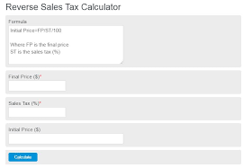 Reverse Sales Tax Calculator Calculator Academy