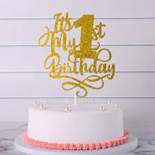 Sarah fernandez learning how to decorate a cake can be a daunting task, but just a few simple tricks can. Amazon Com Ietosy 1st Birthday Decoration Cake Topper One It S My 1st Birthday One Gold Cake Topper Decoration For Baby Boys And Girls Toys Games