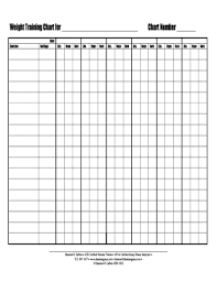 Fillable Online Weight Training Chart For Chart Number