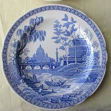 Posted in vector » textures & patterns. 2 Spode Blue Transferware Vintage Dinner Plates Rome And Caramanian Patterns Blue Transferware Blue Dinnerware Transferware