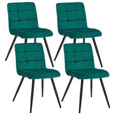 Mukai upholstered bench in 2020 | dining bench with back. Duhome Elegant Lifestyle Velvet Dining Chairs For Dining Room Modern Side Leisure Upholstered Modern Chairs Accent Chairs For Living Bed Room Metal Legs Mid Back Support Set Of 4 Atrovirens Buy Online In