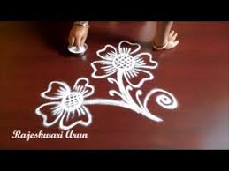 Simple And Easy Flowers Rangoli Designs Without Dots Beginners Kolam Easy Muggulu Small Kolam Youtu Rangoli Designs Easy Rangoli Designs Flower Rangoli