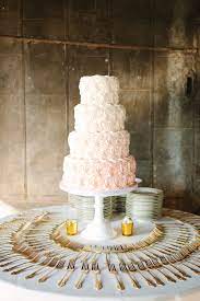 Ombre Blush Pink Rosettes Buttercream Wedding Cake Nashvillesweets Com Wedding Cake Simple Elegant Wedding Cake Table Pink Wedding Cake