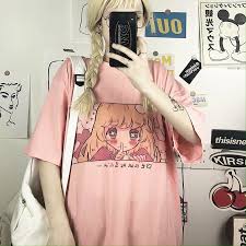 See more ideas about clothes, aesthetic clothes, anime shirt. Buy 1 Kawaii Aesthetic Anime Girl Loose T Shirt