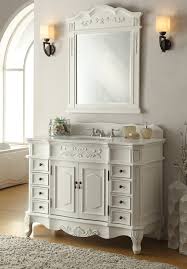Bathroom vanity ideas, all different types: Adelina 48 Inch Antique White Bathroom Vanity Fully Assembled