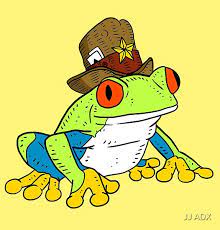 A Cute Frog With A Cowboy Hat In 2021 Cowboy Hats Cute Frogs Frog With Cowboy Hat